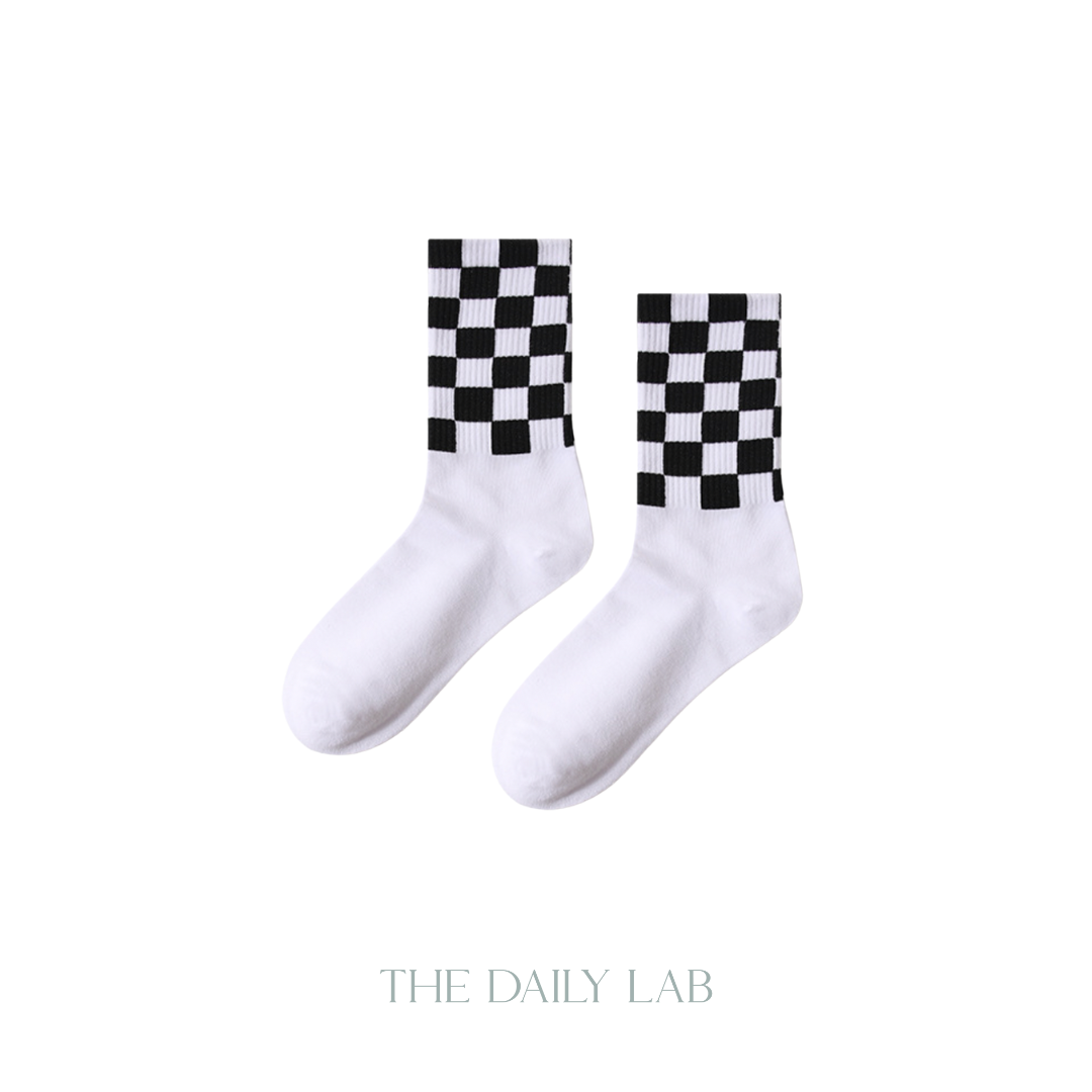 Checkerboard Quarter Socks (Pre-Order)