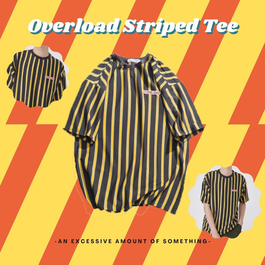 Overload Striped Tee in Yellow