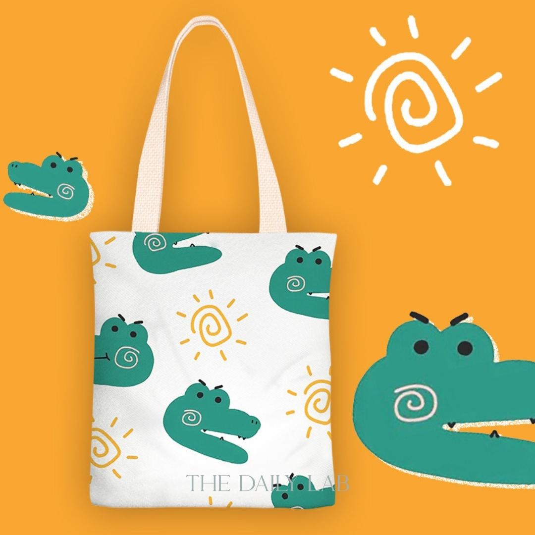 Sunny Crocodile Canvas Bag (Pre-Order)