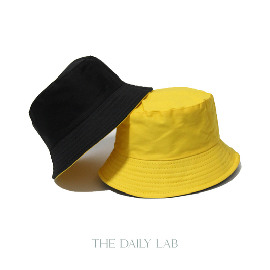 Reversible Bucket Hat in Black & Yellow (Pre-Order)