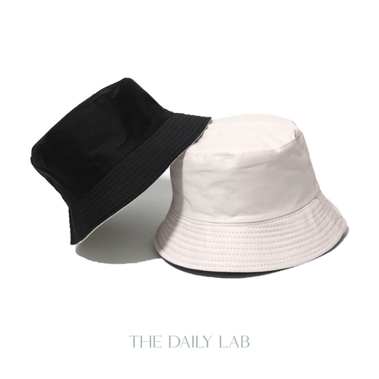 Reversible Bucket Hat in Black & Beige (Pre-Order)