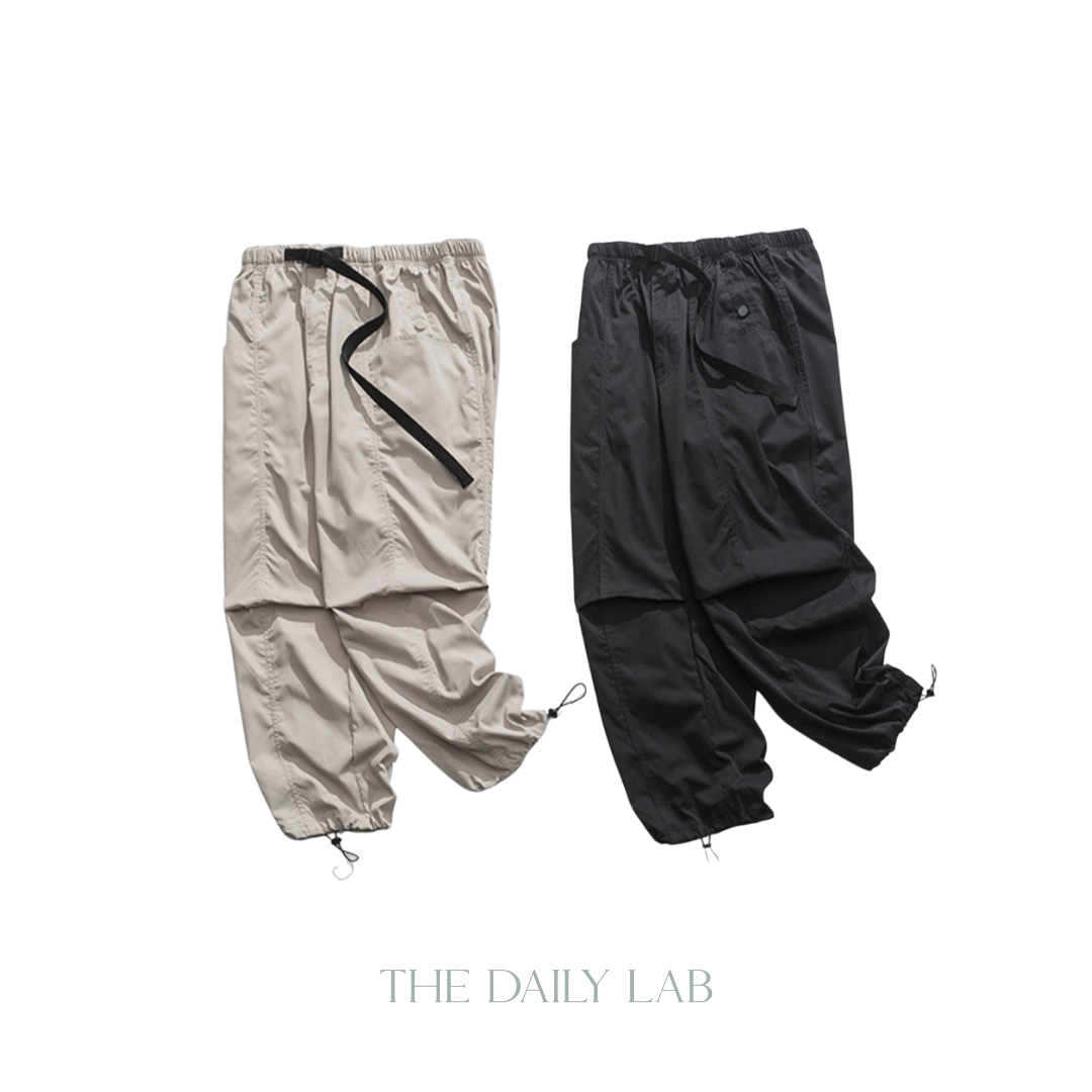 Cargo Loose Long Pants in Black