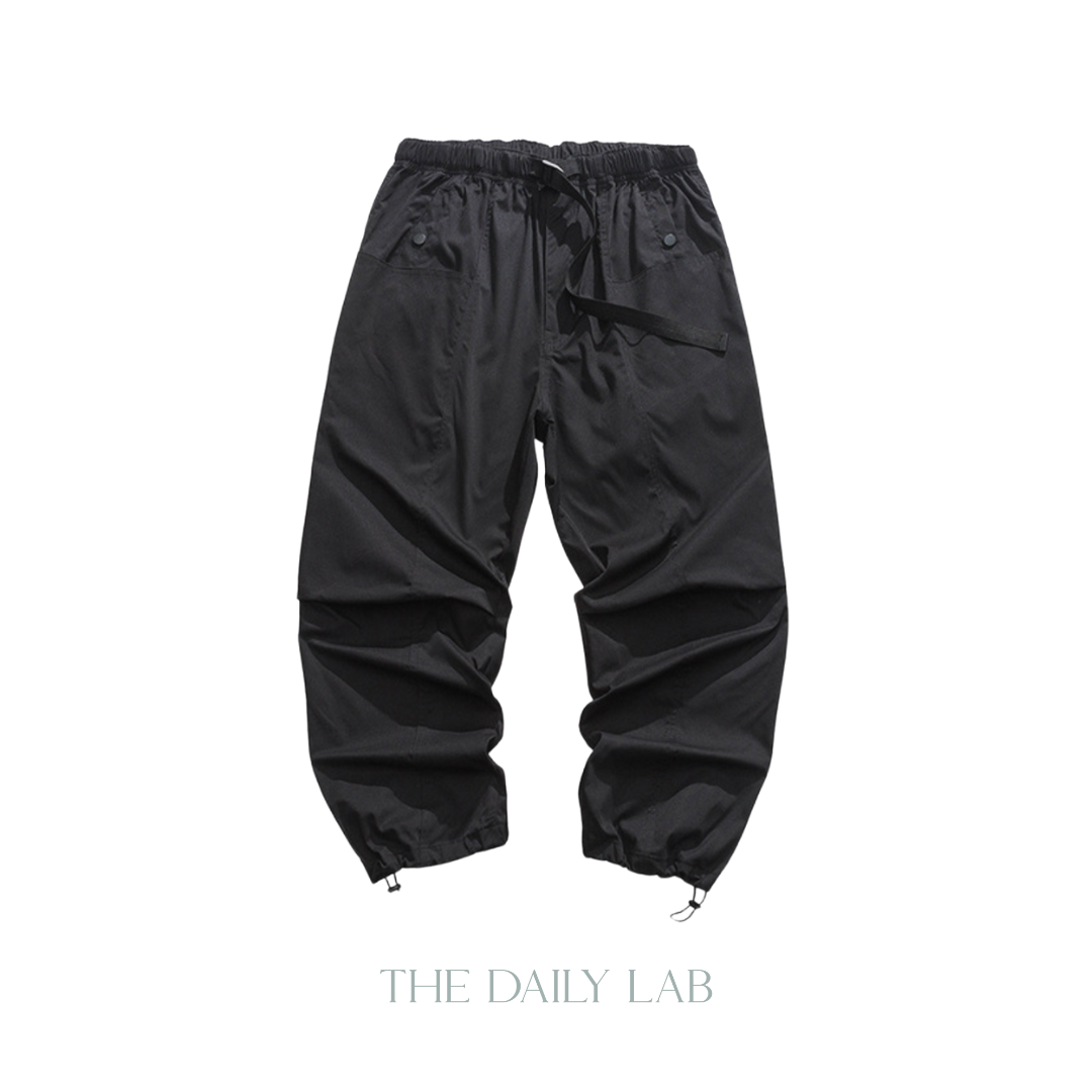 Cargo Loose Long Pants in Black