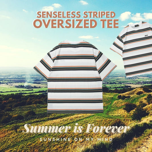 Senseless Striped Oversized Tee (In-Stock)