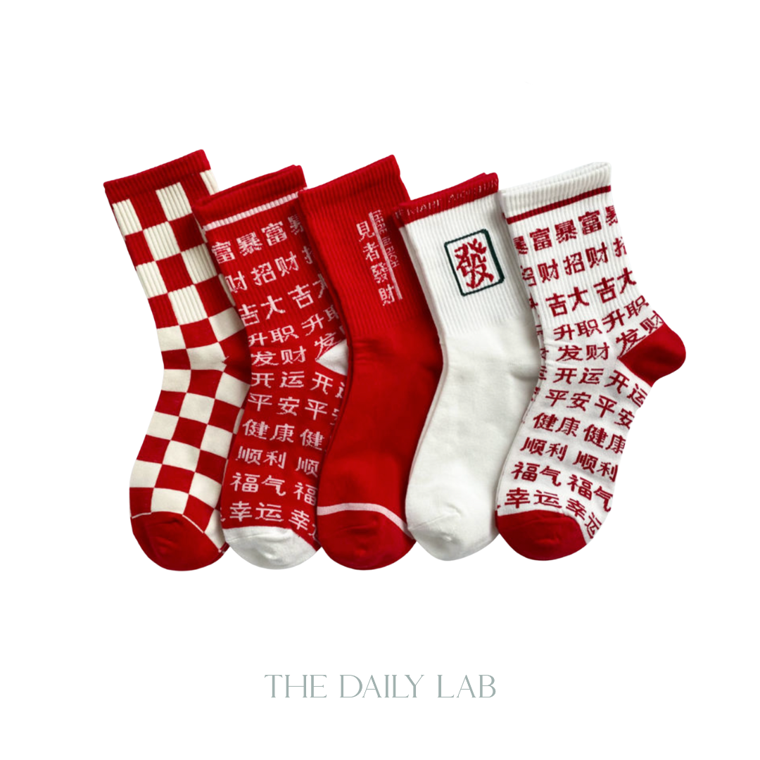 Mahjong Fa Cai Quarter Socks (Pre-Order)