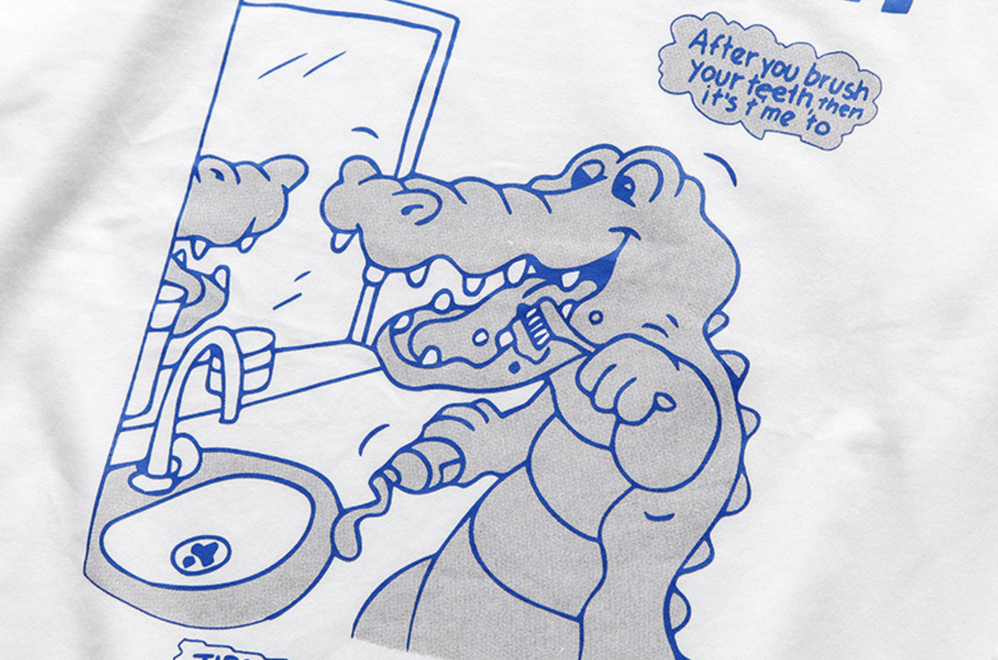 Brushing Dinosaur Long Sleeve T-shirt