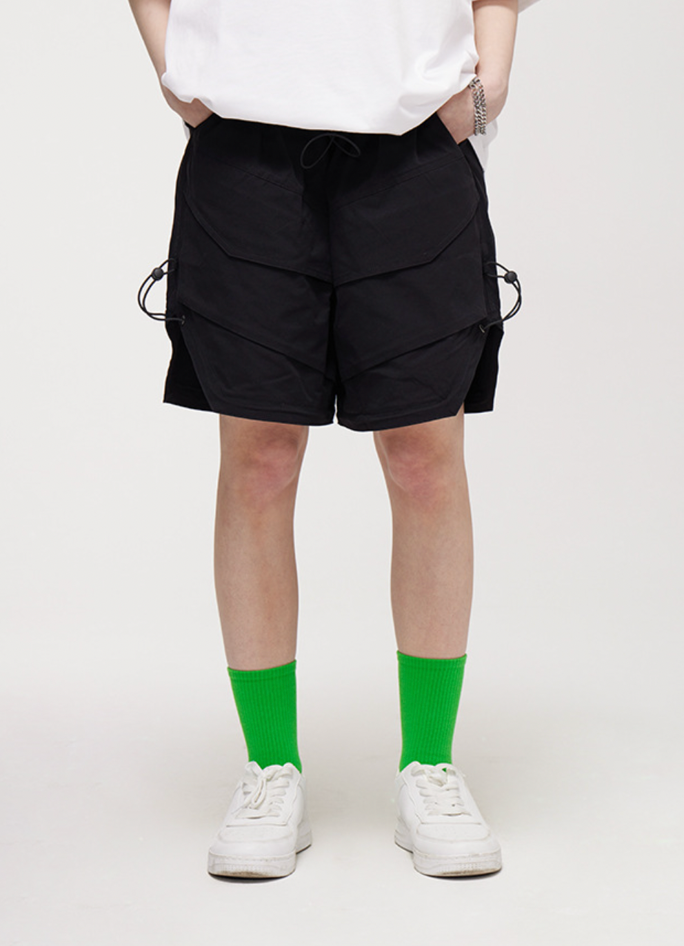 Cityboy Elastic Shorts in Black