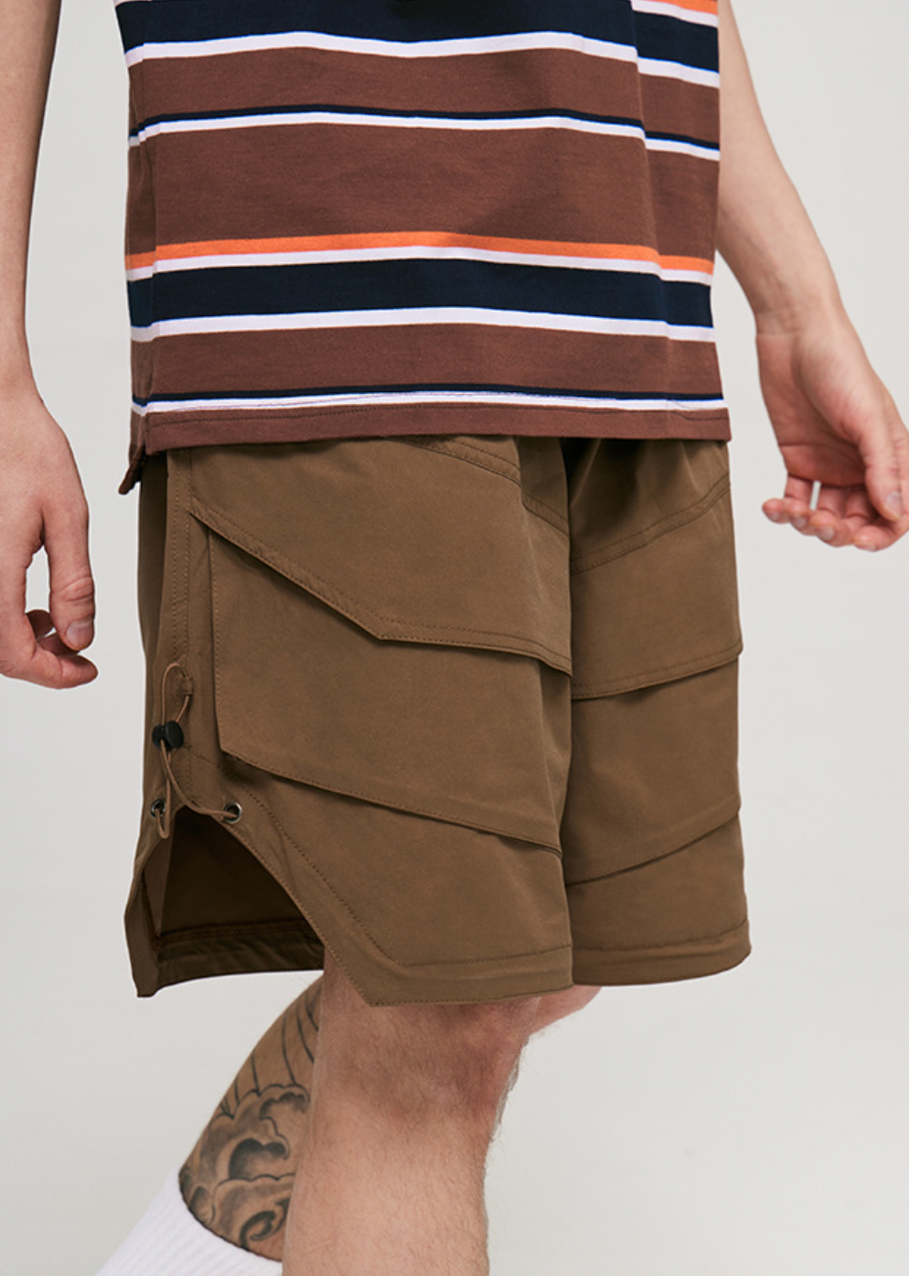 Cityboy Elastic Shorts in Brown
