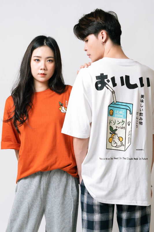 Meow Drinks Oversized Tee (In-Stock)