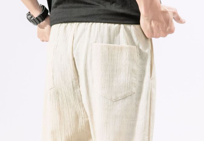 Linen Cuffed Pant in Khaki