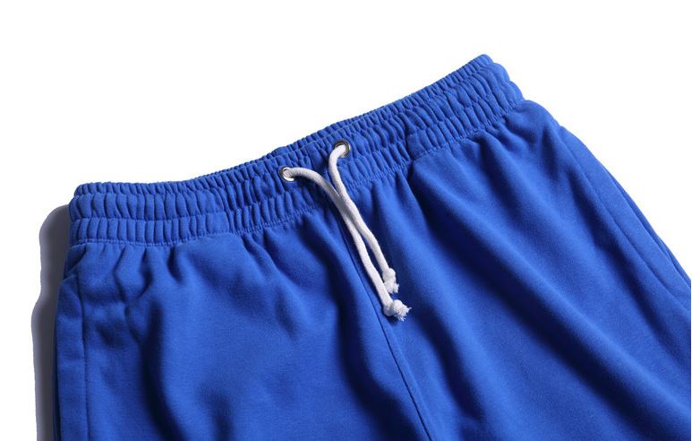 Cotton Drawstring Shorts in Blue