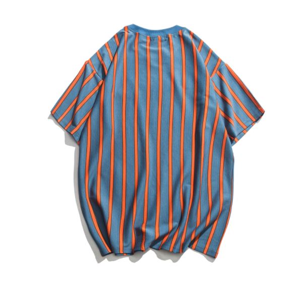 Overload Striped Tee in Blue